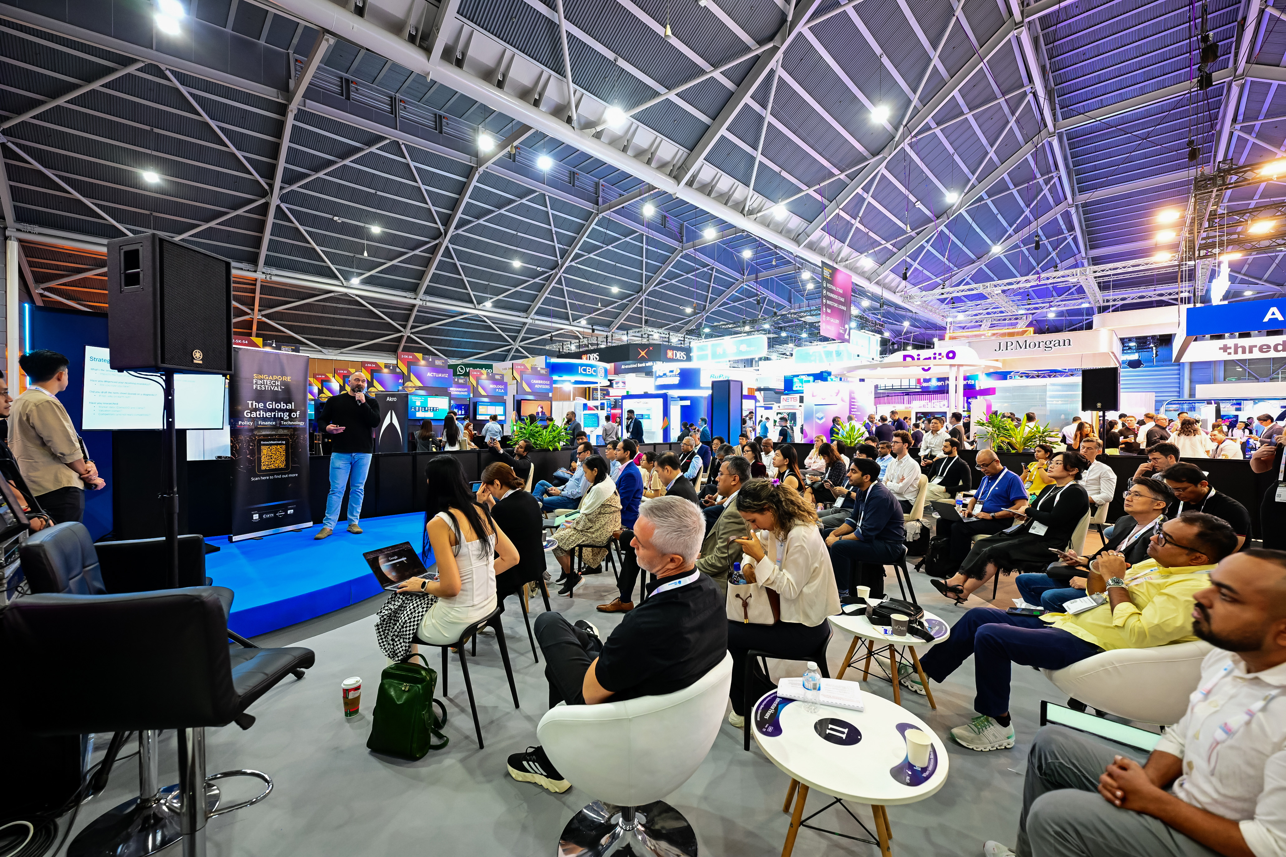 Founders and investors in conversation at Singapore FinTech Festival