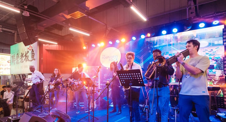 The Founders ROCK band playing on stage at SFF After Hours