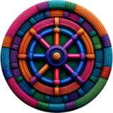 Capital theme icon, a woven wheel